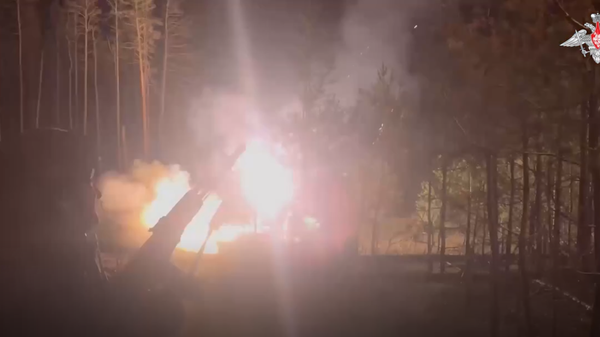 Боевая работа ТОС-1А Солнцепек - Sputnik Литва