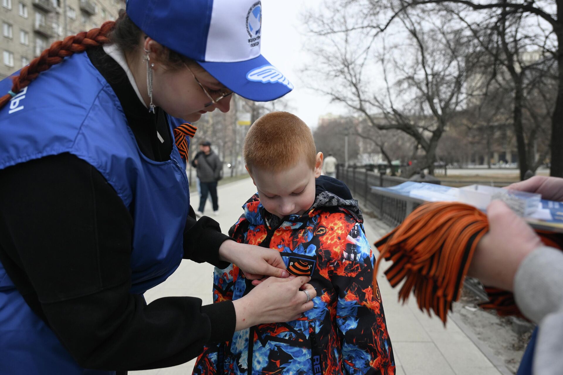 Старт акции Георгиевская ленточка в России - Sputnik Литва, 1920, 22.04.2026