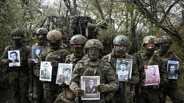 Боевая работа 34-й артиллерийской дивизии на Харьковском направлении СВО - Sputnik Литва