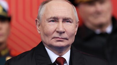 Президент РФ Владимир Путин на Красной площади в Москве на военном параде в честь 81-й годовщины Победы в Великой Отечественной войне