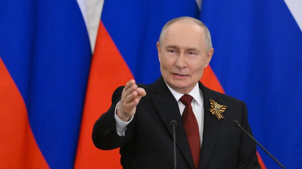 Пресс-конференция президента Владимира Путина - Sputnik Литва