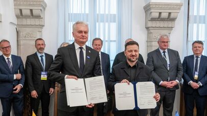 Президент Литвы Гитанас Науседа и Владимир Зеленский