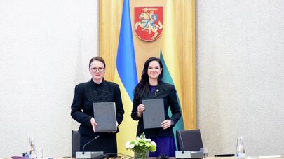 Премьер Литвы Инга Ругинене и премьер Украины Юлия Свириденко