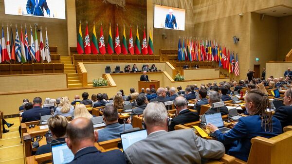 Выступление президента Литвы Гитанаса Науседы на весенней сессии Парламентской ассамблеи НАТО - Sputnik Литва