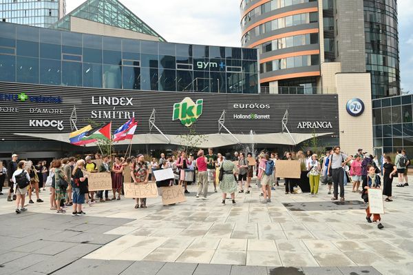 В Вильнюсе в среду, 1 июля, прошла акция протеста против запланированной урбанизации берегов реки Нерис в Жирмунай и территории парка Вингис. - Sputnik Литва