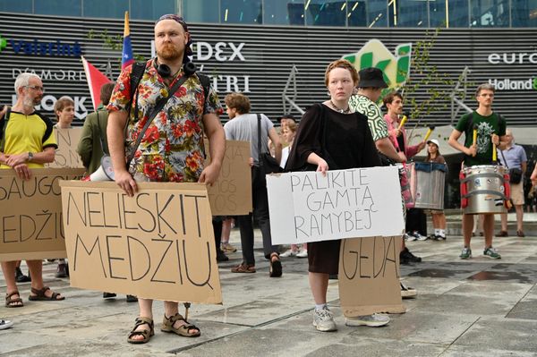 Протестующие пытались донести до властей Вильнюса, что защита зеленых насаждений должна быть приоритетом. - Sputnik Литва