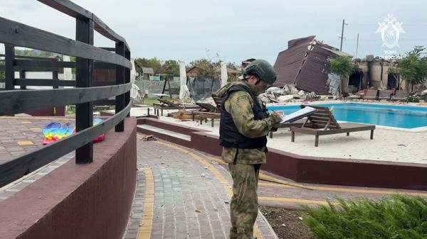 Кадры с места атаки Украины на базы отдыха в Запорожской области - Sputnik Литва