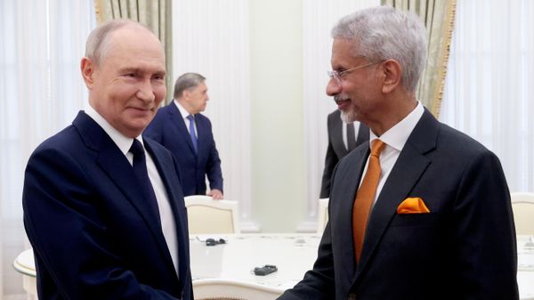 Встреча президента России Владимира Путина и главы МИД Индии Джайшанкара в Москве - Sputnik Литва