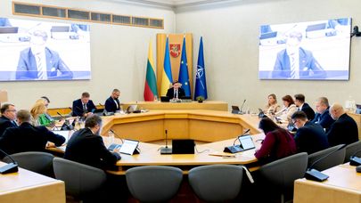 Заседание правительства Литвы во главе с премьером Миндаугасом Синкявичюсом