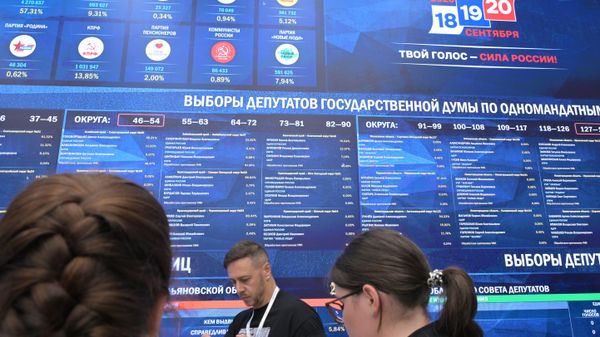 Работа Информационного центра ЦИК РФ - Sputnik Литва