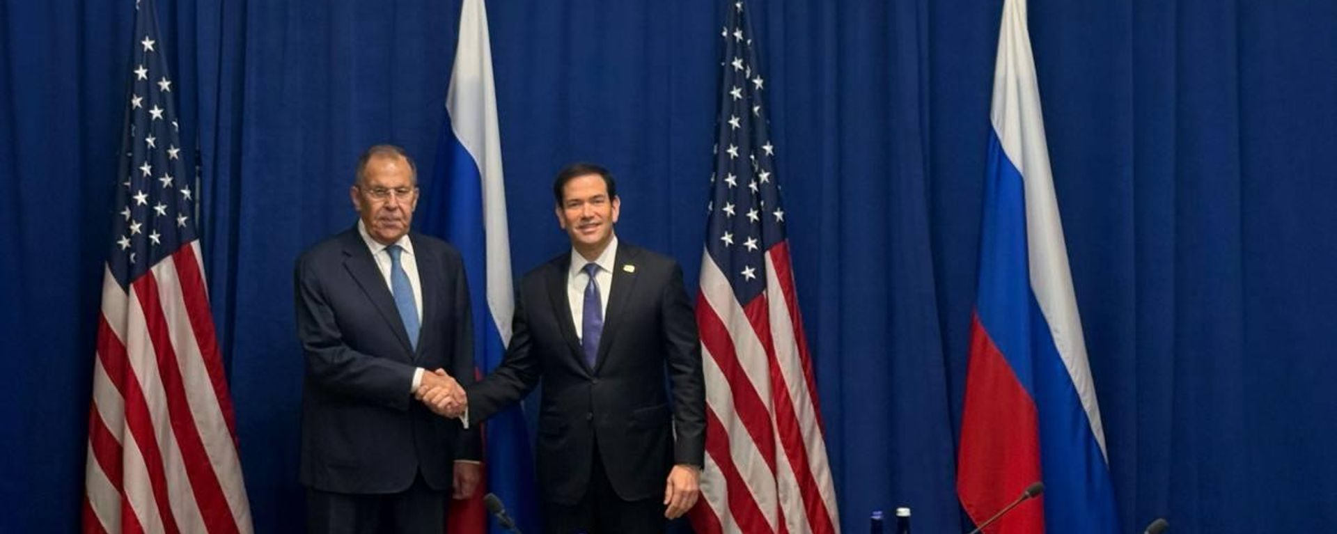Переговоры главы МИД РФ Сергея Лаврова и госсекретаря США Марко Рубио - Sputnik Литва, 1920, 23.09.2026