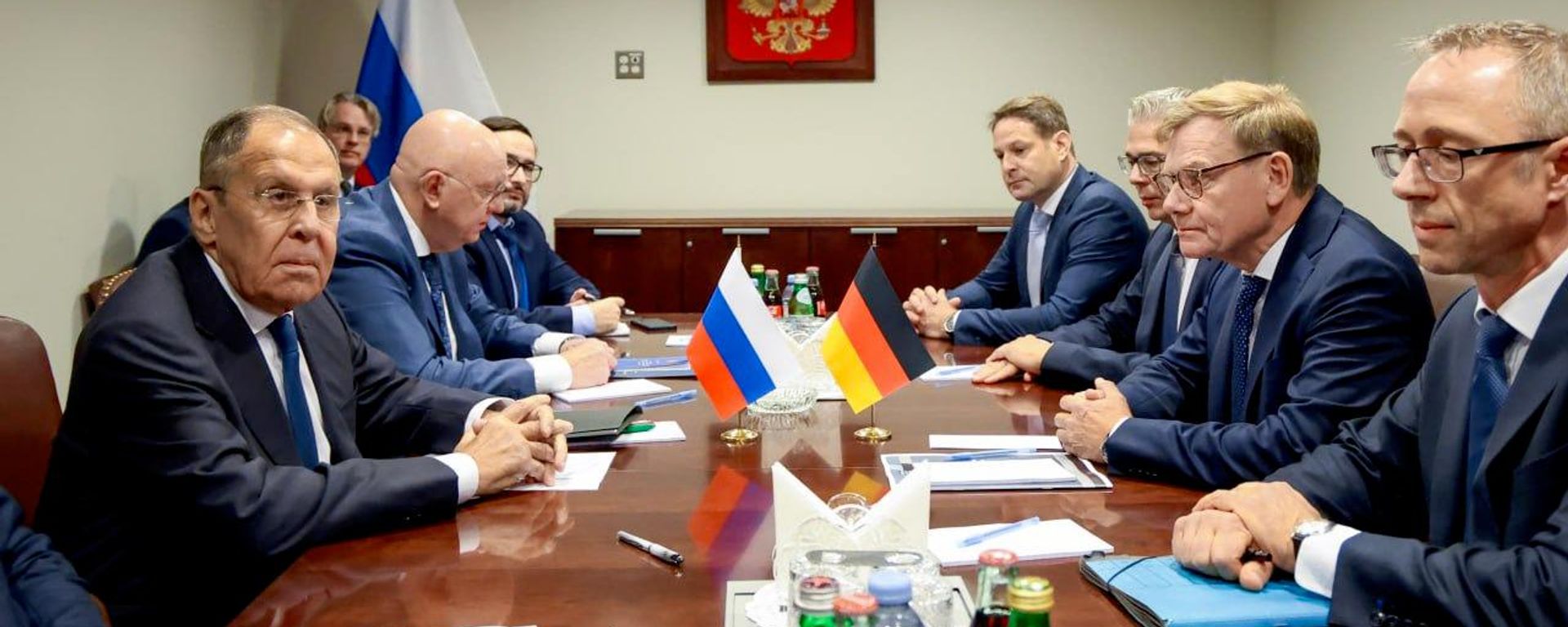 Министр иностранных дел России Сергей Лавров и глава МИД ФРГ Йоханн Вадефуль - Sputnik Литва, 1920, 26.09.2026