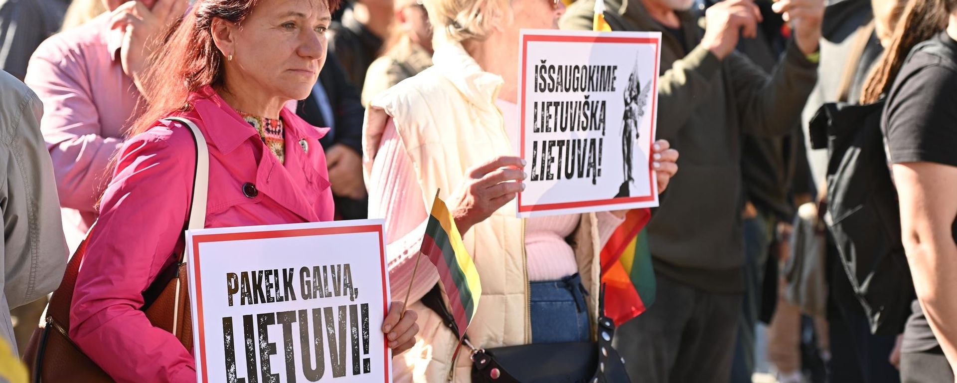 Протесты в Вильнюсе против миграционной политики - Sputnik Литва, 1920, 03.10.2026
