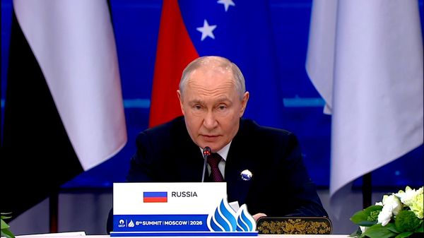 Президент РФ Владимир Путин на пленарном заседании саммита ФСЭГ - Sputnik Литва