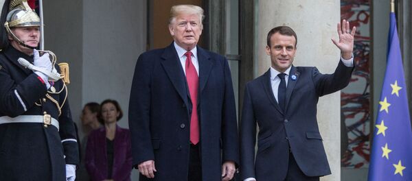 Встреча Э. Макрона и Д. Трампа в Париже, архивное фото - Sputnik Литва