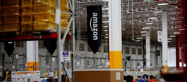 Логотип фирмы Amazon, архивное фото - Sputnik Литва