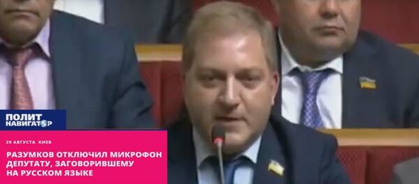 Депутату Рады отключили микрофон за выступление на русском языке - Sputnik Литва