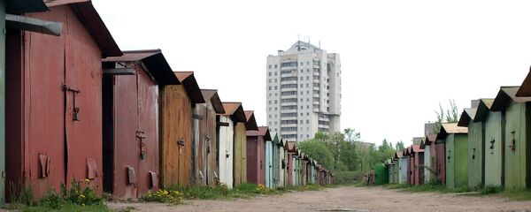 Старые металлические гаражи города Вильнюса, архивное фото Старые металлические гаражи города Вильнюса, архивное фото - Sputnik Lietuva