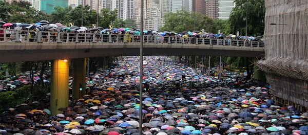 Акция протеста в Гонконге  - Sputnik Lietuva