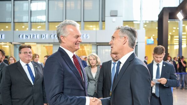 Президент Гитанас Науседа и генеральный секретарь НАТО Йенс Столтенберг, 4 сентября 2019 года - Sputnik Литва