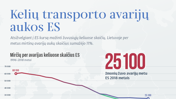 Kelių transporto avarijų aukos ES - Sputnik Lietuva