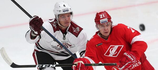 Нериюс Алишаускас в матче Динамо Рига с московским Спартаком, 12 сентября 2019 года - Sputnik Литва