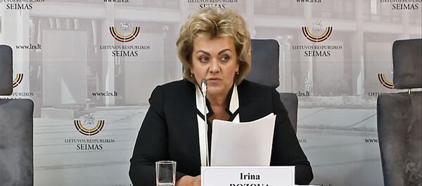 Депутат литовского сейма Ирина Розова на пресс-конференции в Сейме - Sputnik Литва