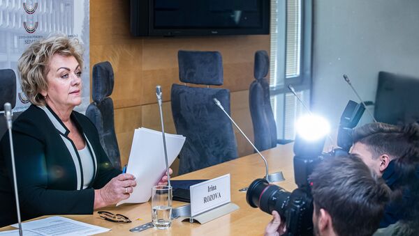 Депутат литовского сейма Ирина Розова на пресс-конференции в Сейме - Sputnik Литва