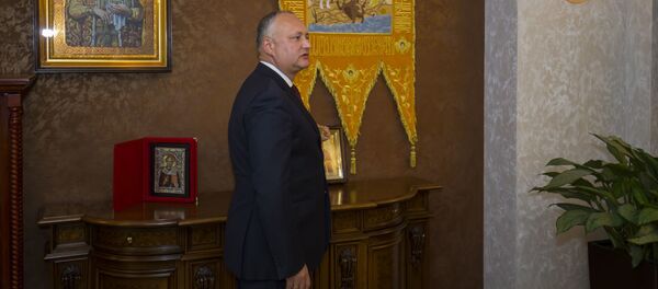 Встреча президента Молдовы Игоря Додона с участниками Международного телевизионного фестиваля ТЭФИ-Содружество-2019 - Sputnik Литва