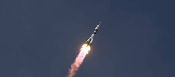 Пуск ракеты-носителя Союз-ФГ с пилотируемым кораблем Союз МС-09, архивное фото Пуск ракеты-носителя Союз-ФГ с пилотируемым кораблем Союз МС-09, архивное фото - Sputnik Lietuva