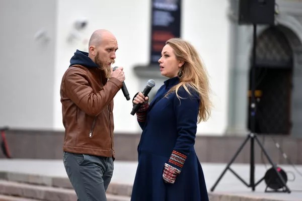 Акция Поющая Литва в Вильнюсе Акция Поющая Литва в Вильнюсе