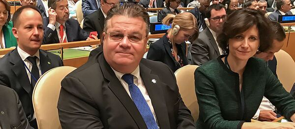 Министр Линкявичюс участвует в общих прениях на 74-й сессии Генеральной Ассамблеи ООН в Нью-Йорке, 26 сентября 2019 года - Sputnik Литва