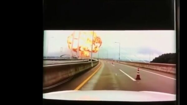 Момент взрыва на танкере в Южной Корее сняли на видео - Sputnik Литва