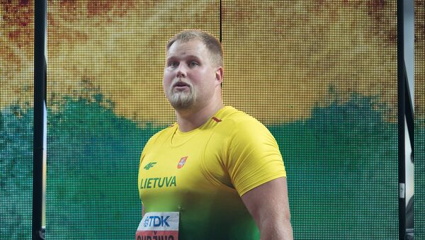 Литовский атлет Андрюс Гуджюс, 30 сентября 2019 года - Sputnik Литва