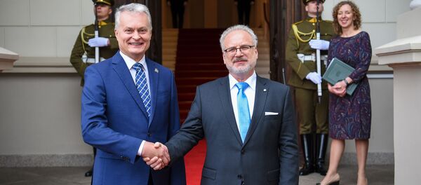 Президент Литвы Гитанас Науседа встретился с президентом Латвии Эгилсом Левитсом Президент Литвы Гитанас Науседа встретился с президентом Латвии Эгилсом Левитсом - Sputnik Литва