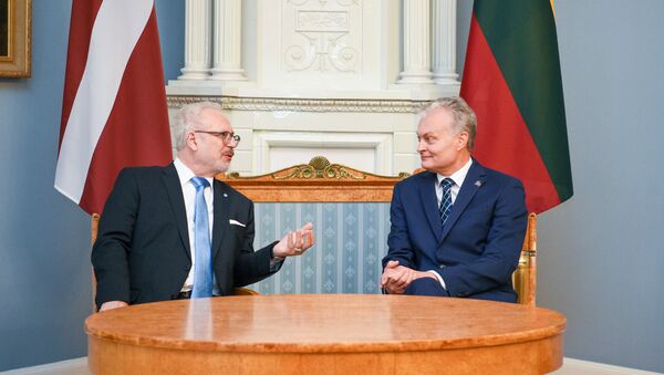Президент Литвы Гитанас Науседа встретился с президентом Латвии Эгилсом Левитсом - Sputnik Литва
