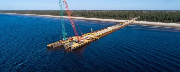 Коффердам на российском береговом участке, архивное фото Коффердам на российском береговом участке, архивное фото - Sputnik Lietuva