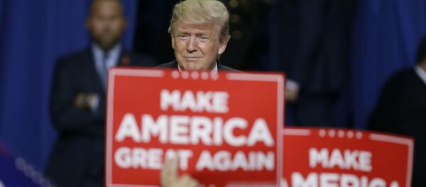 Кампания президента Америки Донадьда Трампа: Сделаем Америку снова великой, архивное фото Кампания президента Америки Донадьда Трампа: Сделаем Америку снова великой, архивное фото - Sputnik Lietuva