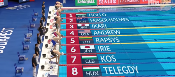 Данас Рапшис на КМ по плаванию в Будапеште - Sputnik Литва