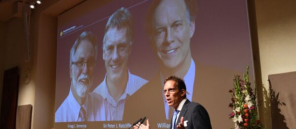 Объявление лауреатов Нобелевской премии по медицине 2019 года в Стокгольме - Sputnik Литва