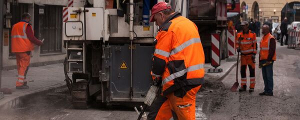 Дорожные рабочие, архивное фото - Sputnik Литва