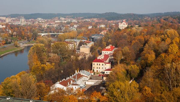 Город Вильнюс с районе Антакальнис и реки Нерис, архивное фото - Sputnik Литва