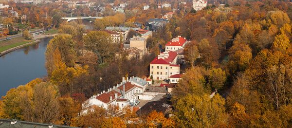 Город Вильнюс с районе Антакальнис и реки Нерис, архивное фото - Sputnik Литва