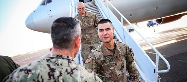 Прибытие американского батальона в Литву Прибытие американского батальона в Литву - Sputnik Литва