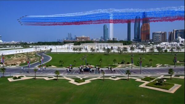 Арабские истребители нарисовали российский флаг в небе над ОАЭ: встреча Путина - Sputnik Lietuva