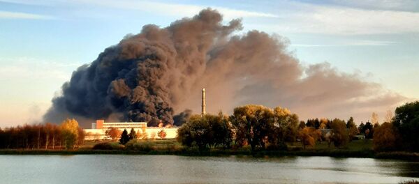 Пожар в Алитусе, 16 октября 2019 года Пожар в Алитусе, 16 октября 2019 года - Sputnik Lietuva