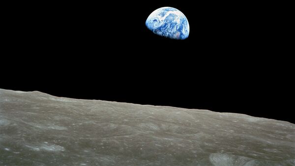 Вид на Землю с поверхности Луны, архивное фото - Sputnik Lietuva