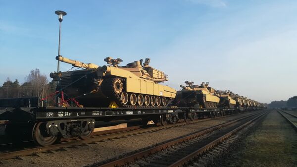 Американская военная техника прибывает в Литву на вокзал в Пабраде - Sputnik Lietuva