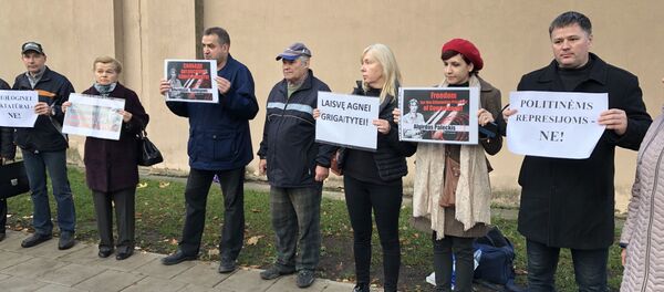Пикет в поддержку Альгирдаса Палецкиса, 21 октября 2019 года - Sputnik Литва
