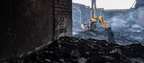 Тушение пожара в Алитусе, архивное фото - Sputnik Литва